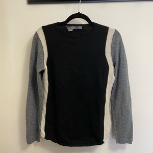 360Cashmere Black Sweater with Grey Arms